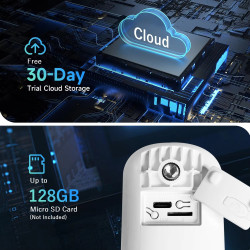 cámara de seguridad inalámbrica para exteriores, WiFi de 2,4 GHz, 4MP
