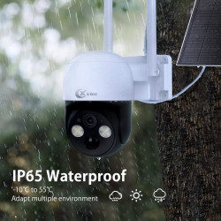 Cámara panel Solar para exteriores, PTZ, IP, 4MP, WiFi